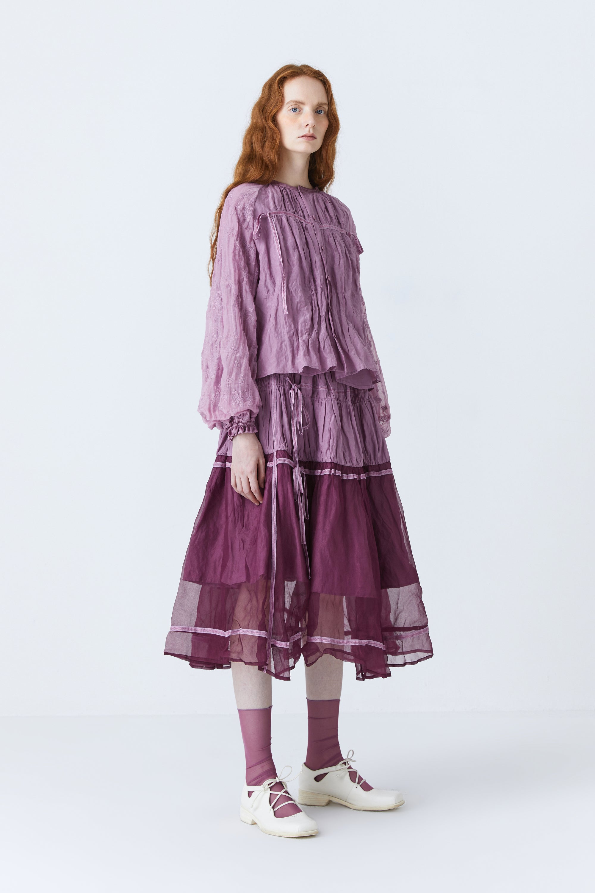 Hardin herbal dye blouse in purple