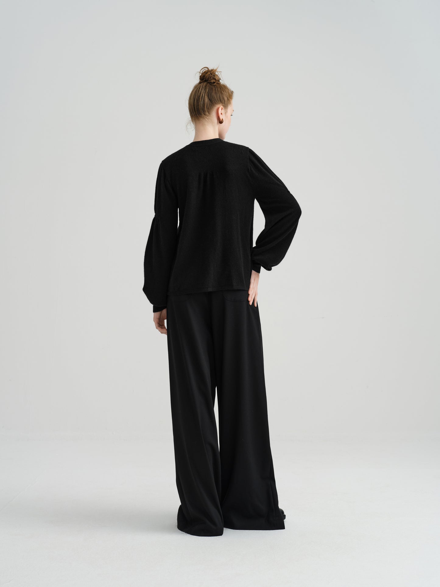 Harune's Bow Cardigan Black