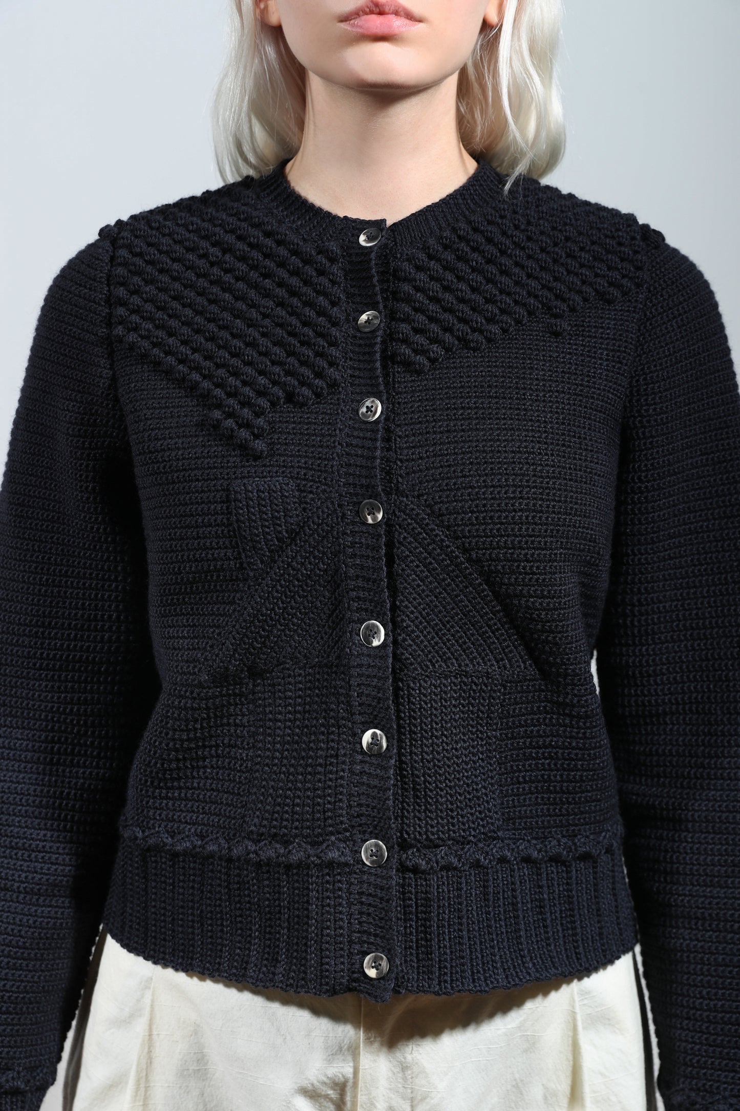 Picket fence cardigan in grey