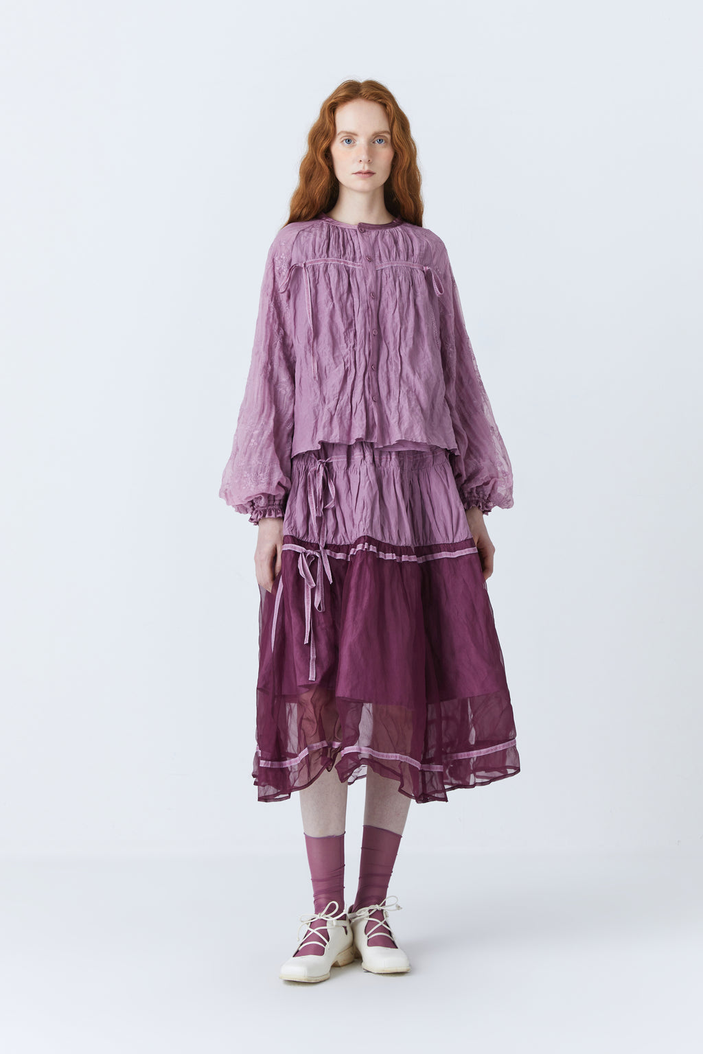 Hardin herbal dye blouse in purple