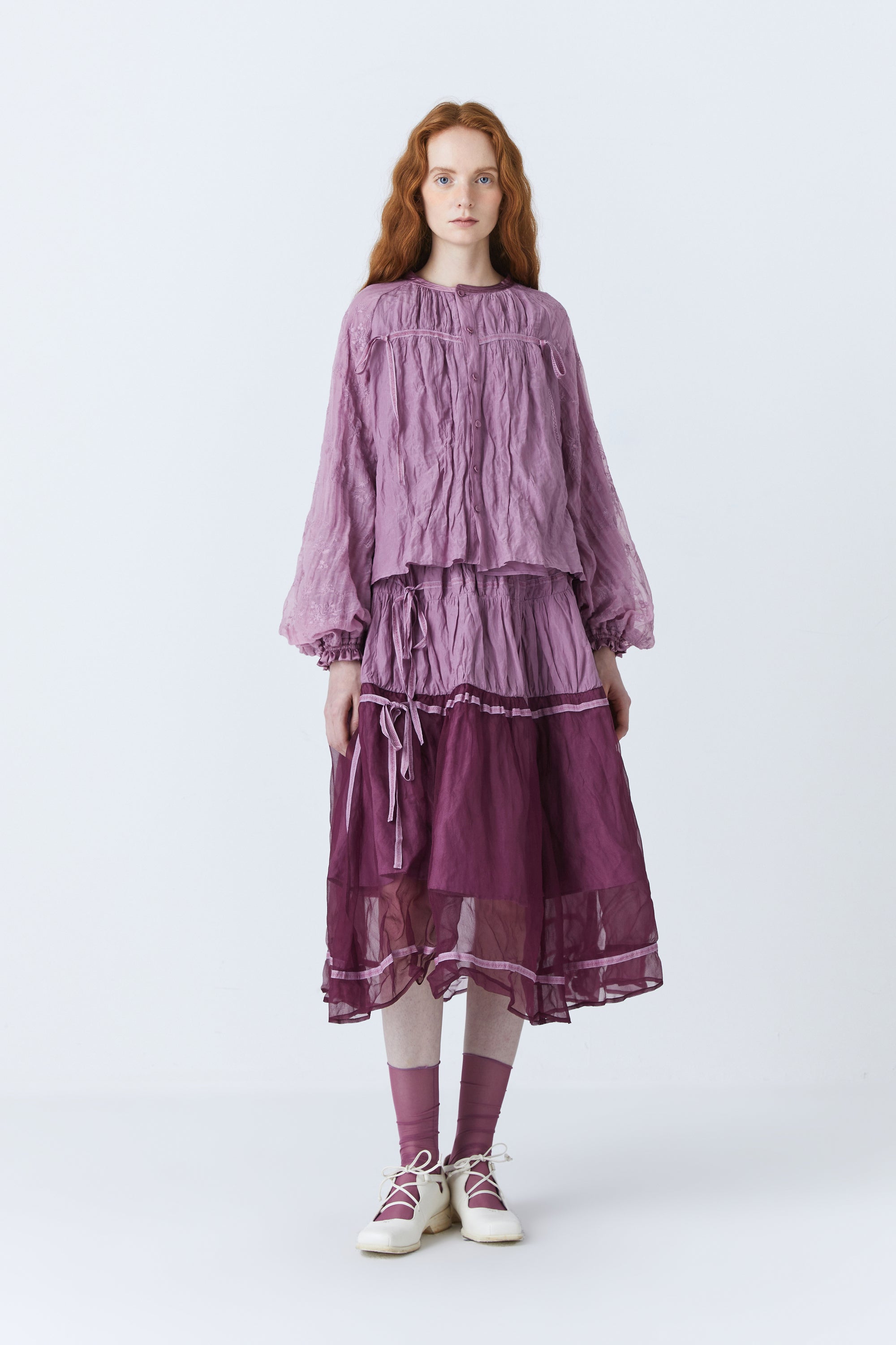 Hardin herbal dye blouse in purple