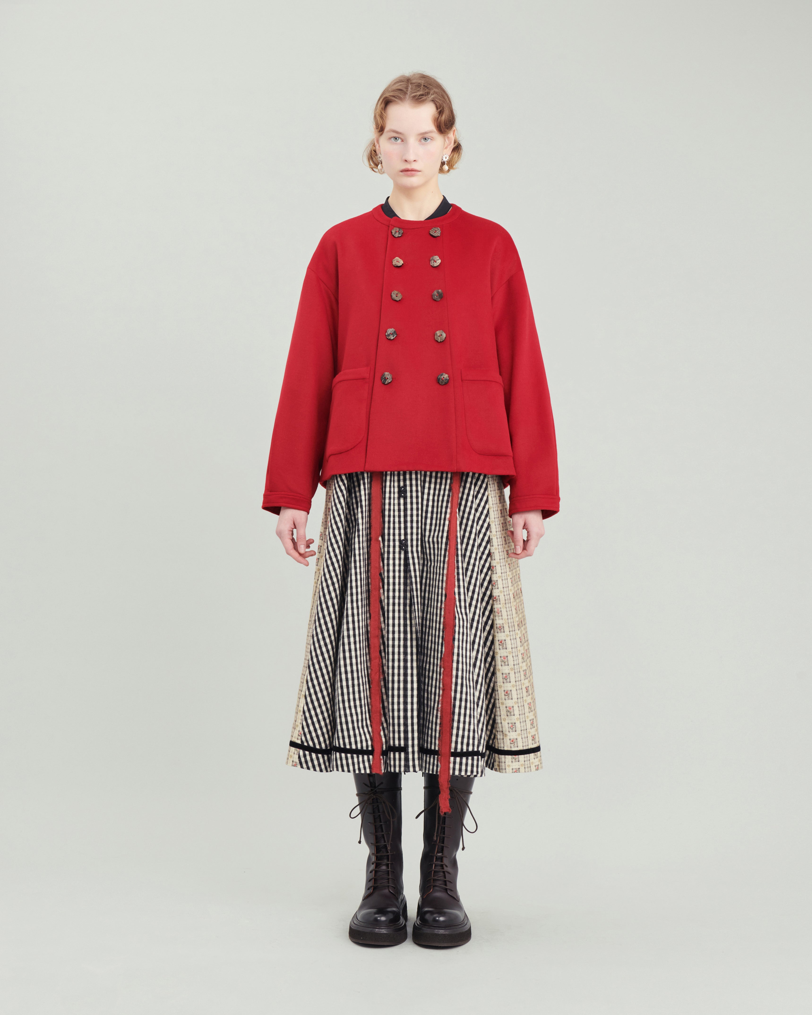 Maida short coat in red