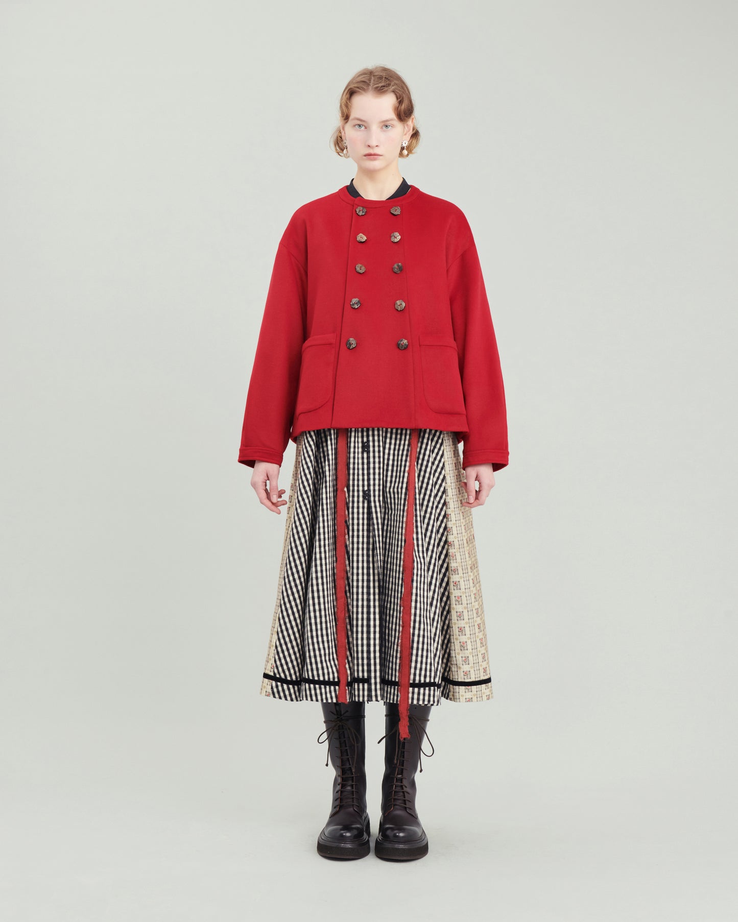 Maida short coat in red