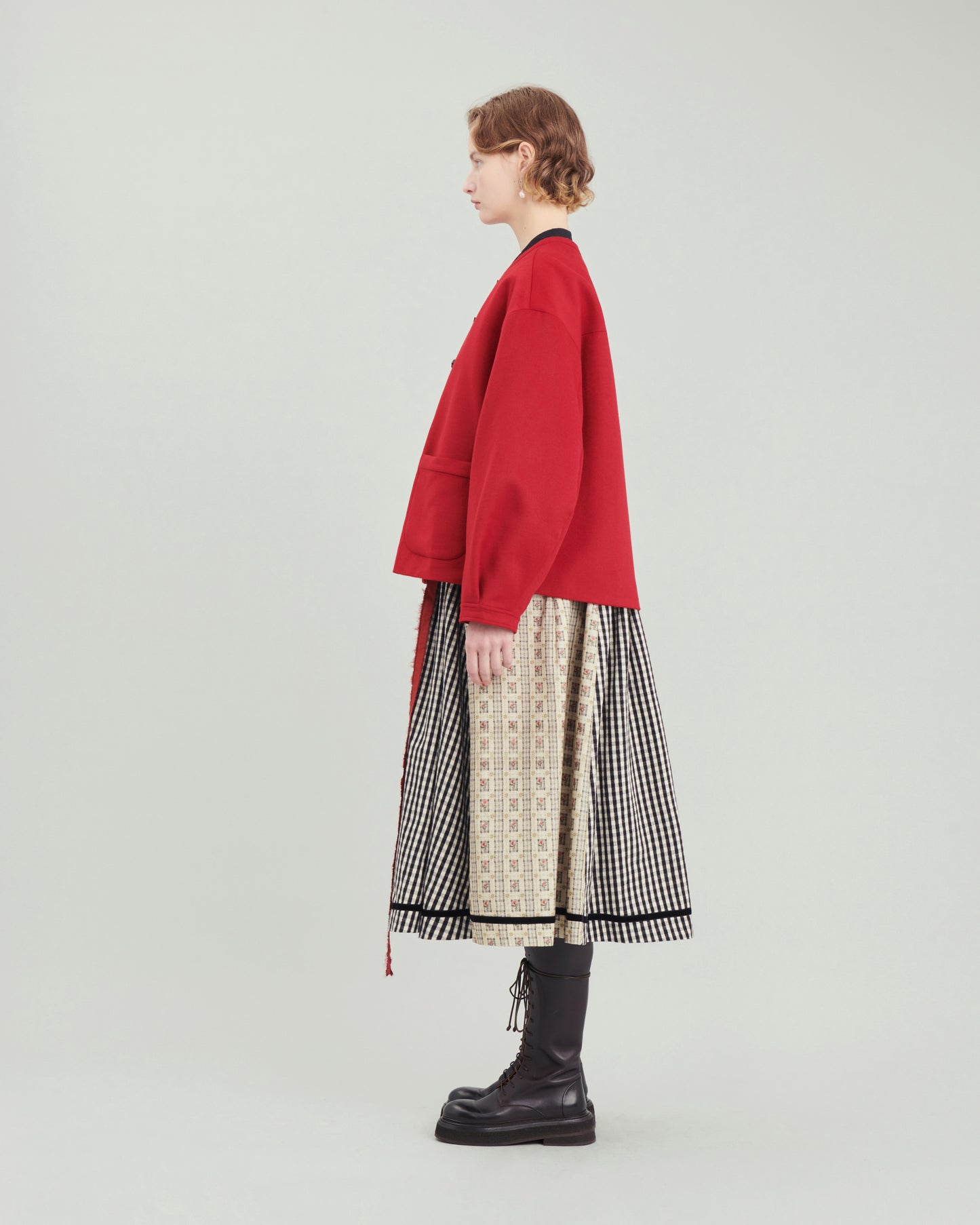 Maida short coat in red