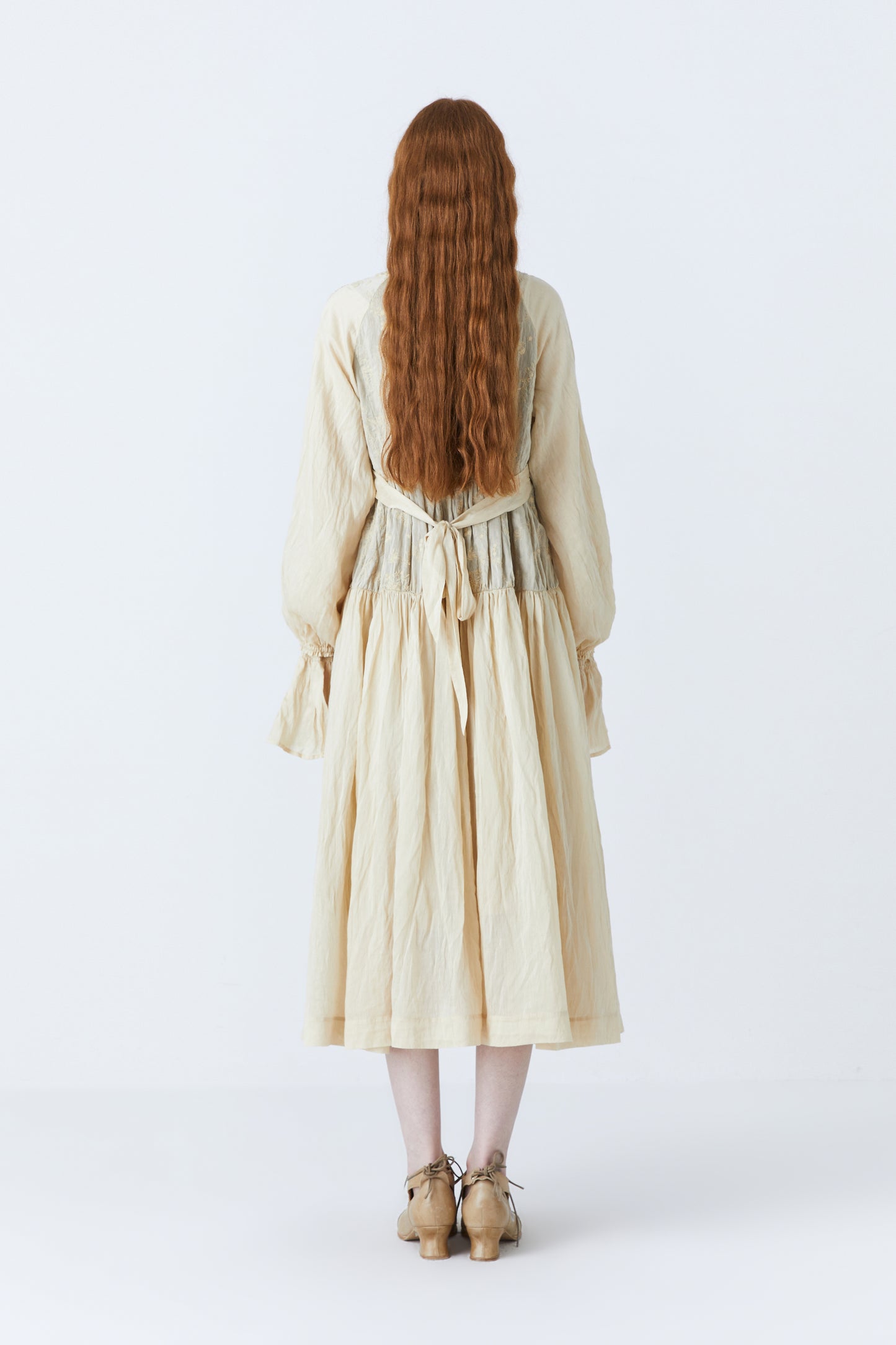 Haline herbal dye dress in beige