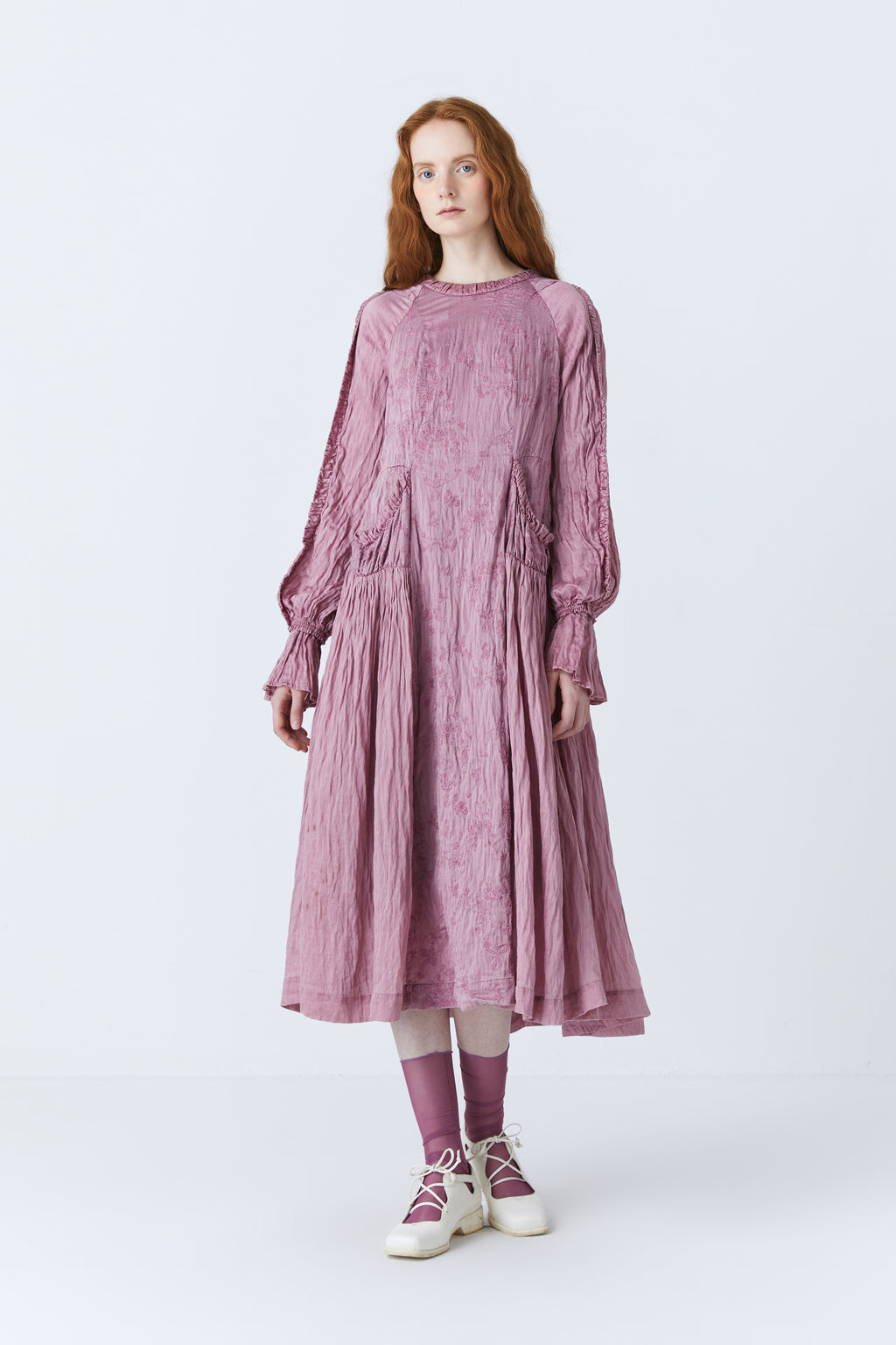 Haline herbal dye dress in purple