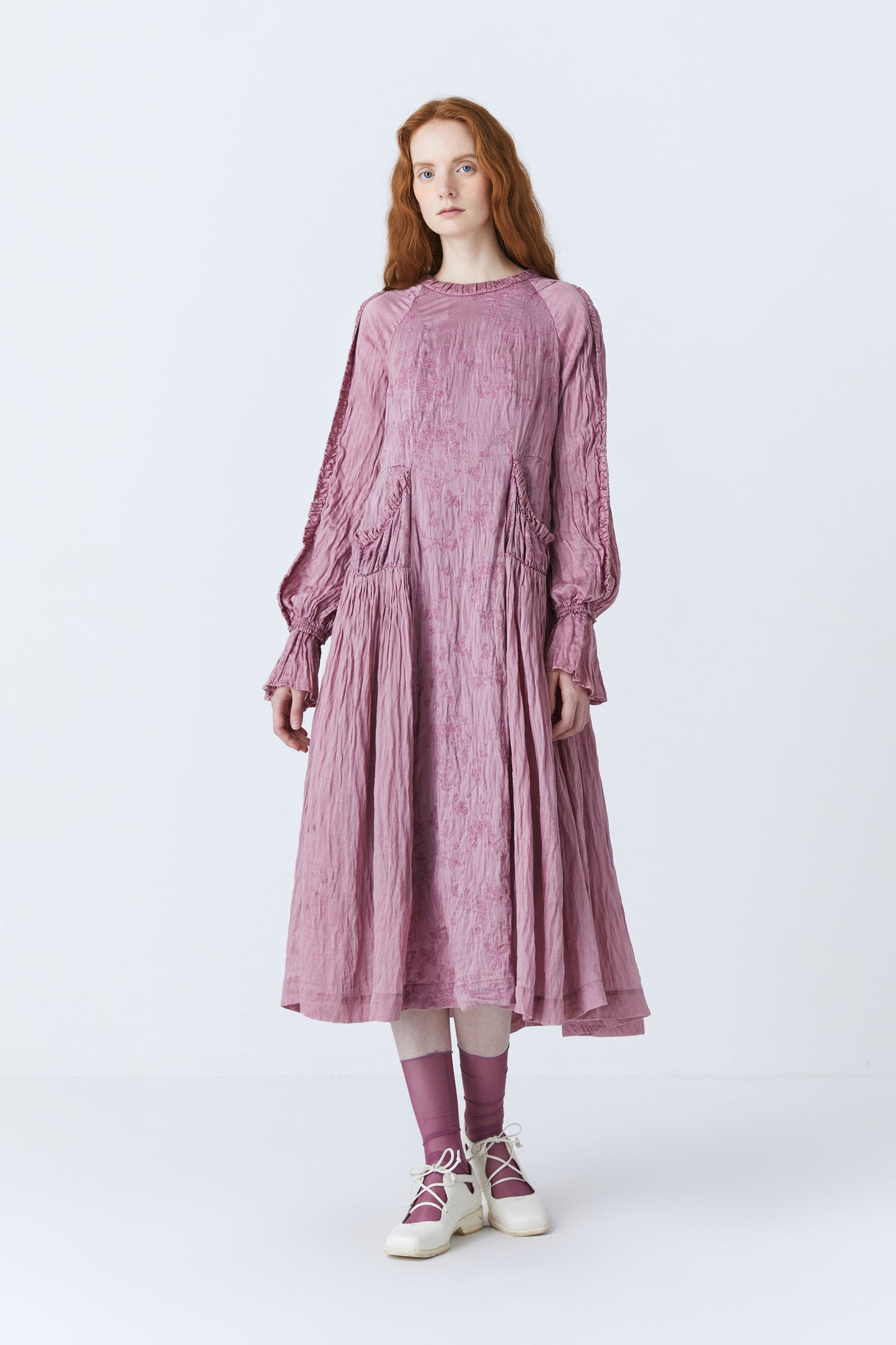 Haline herbal dye dress in purple