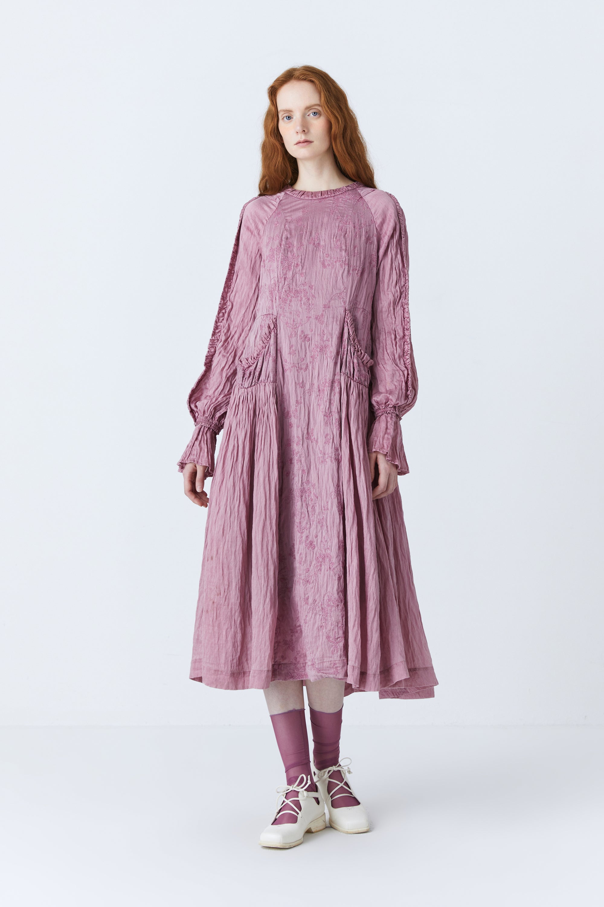 Haline herbal dye dress in purple