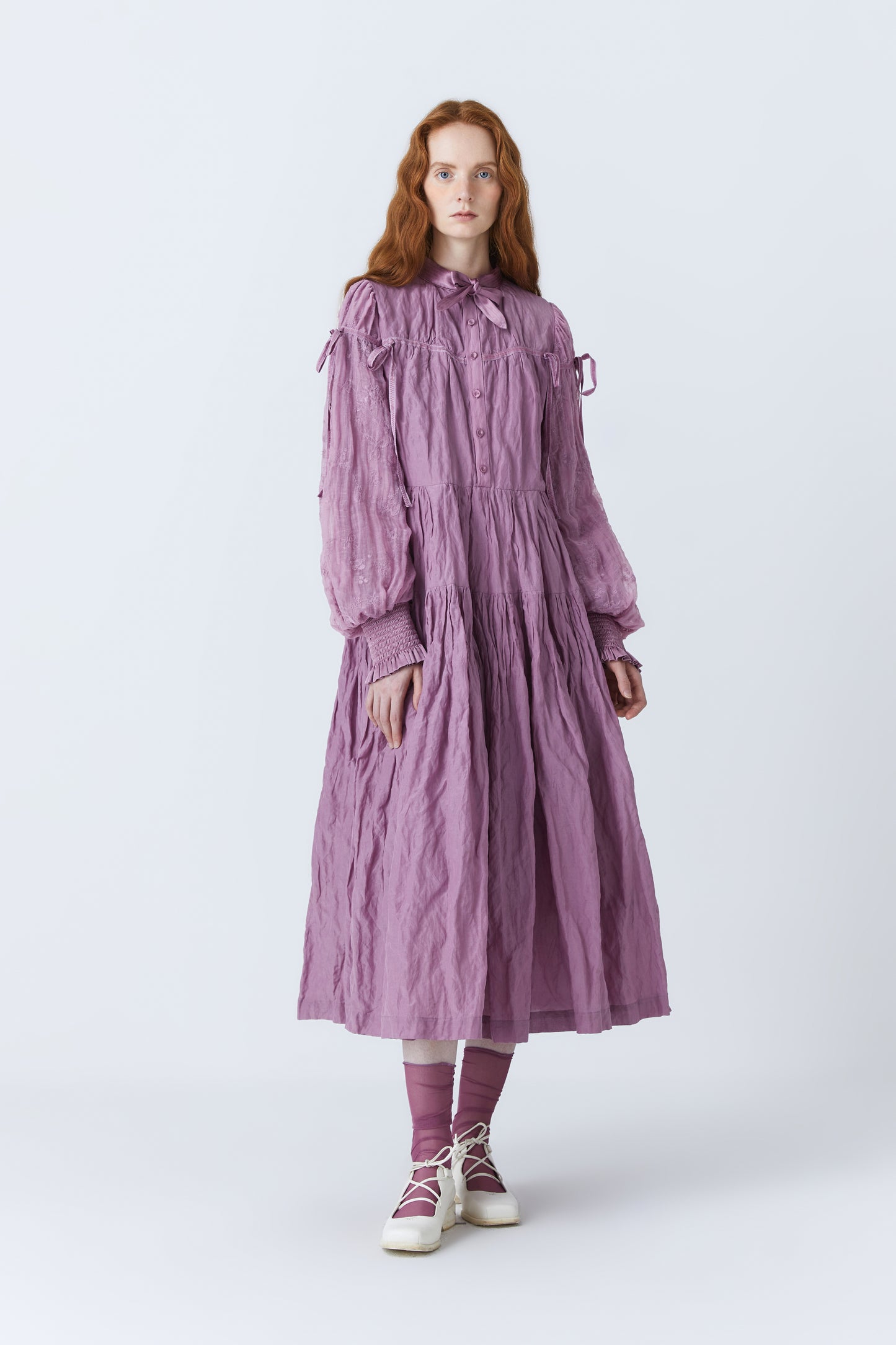 Hardin herbal dye dress in purple