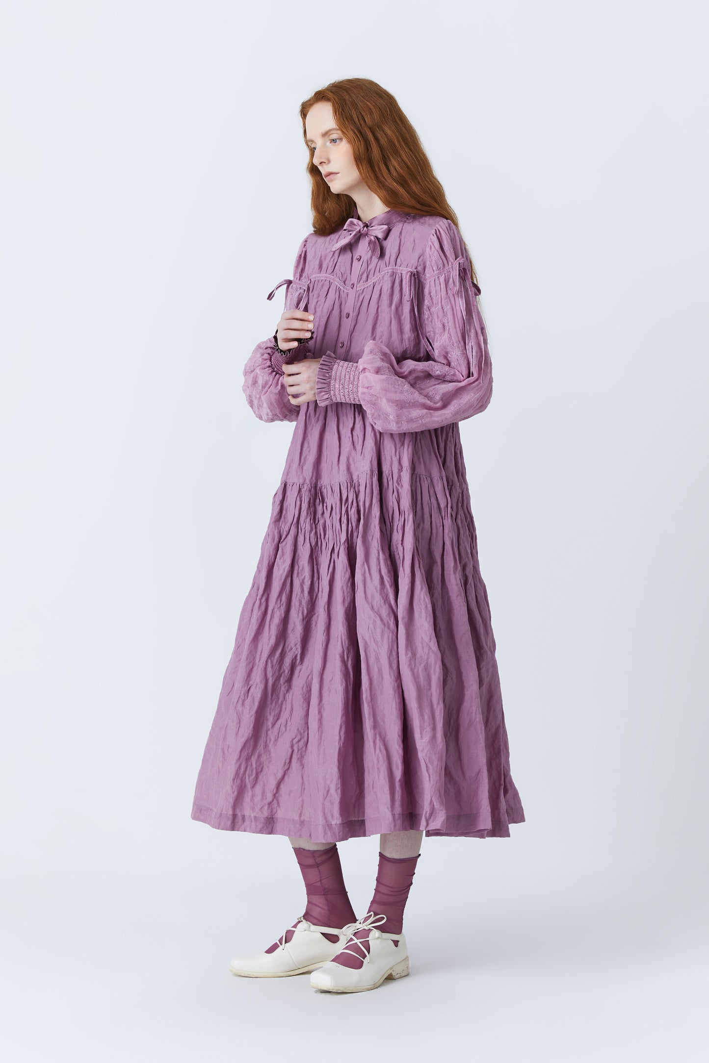 Hardin herbal dye dress in purple