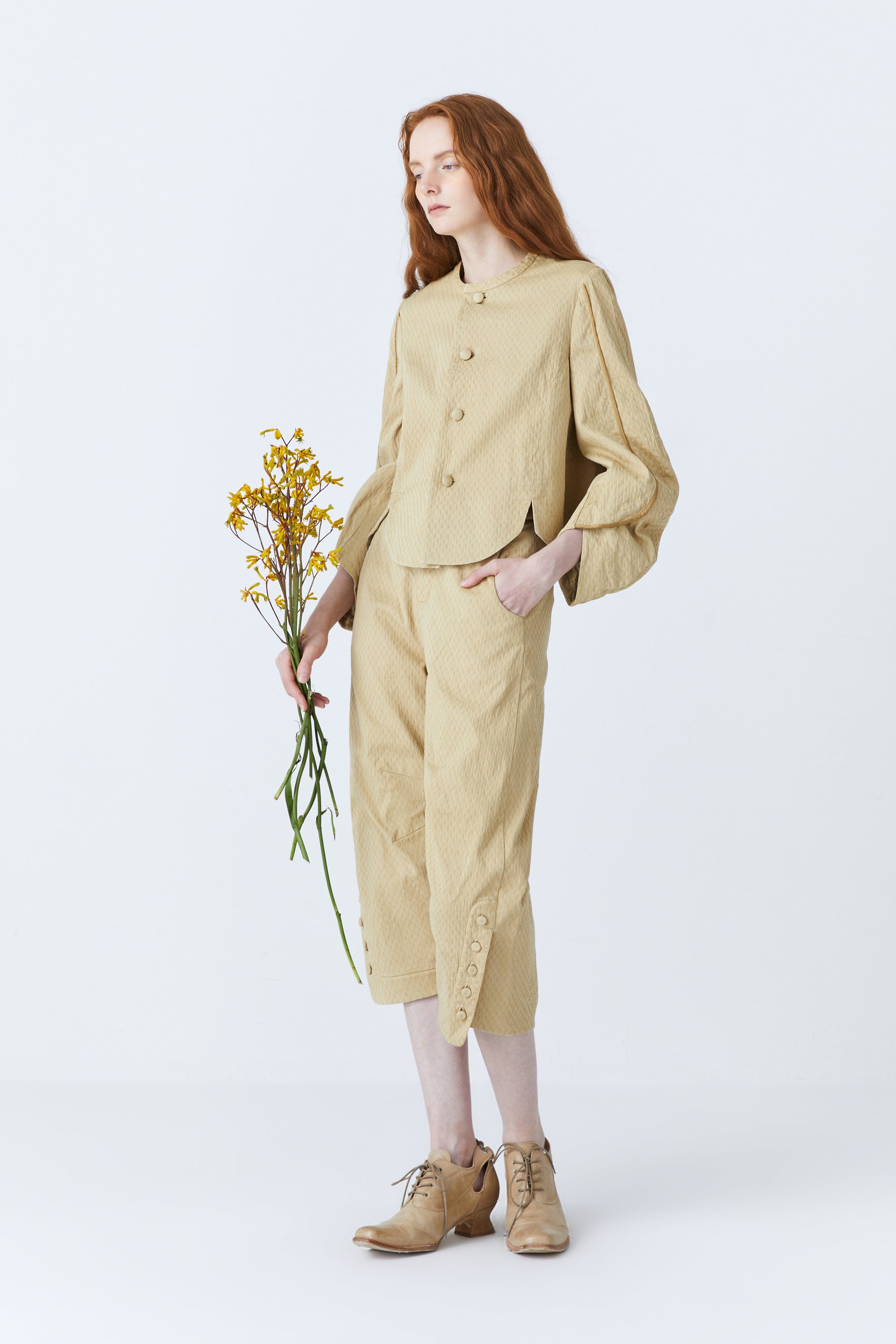 Haven herbal dye jacket in beige