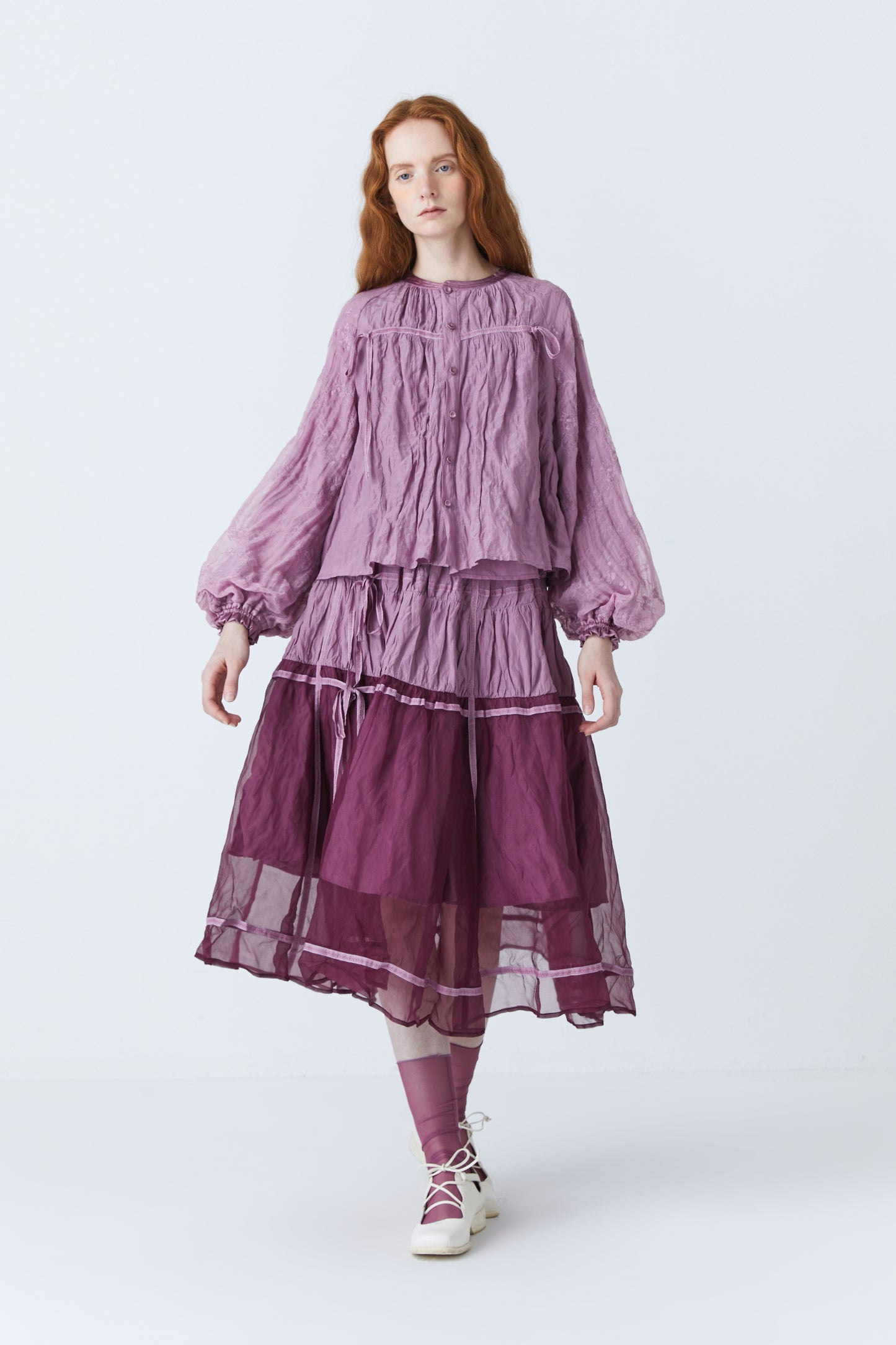Hardin herbal dye skirt in purple