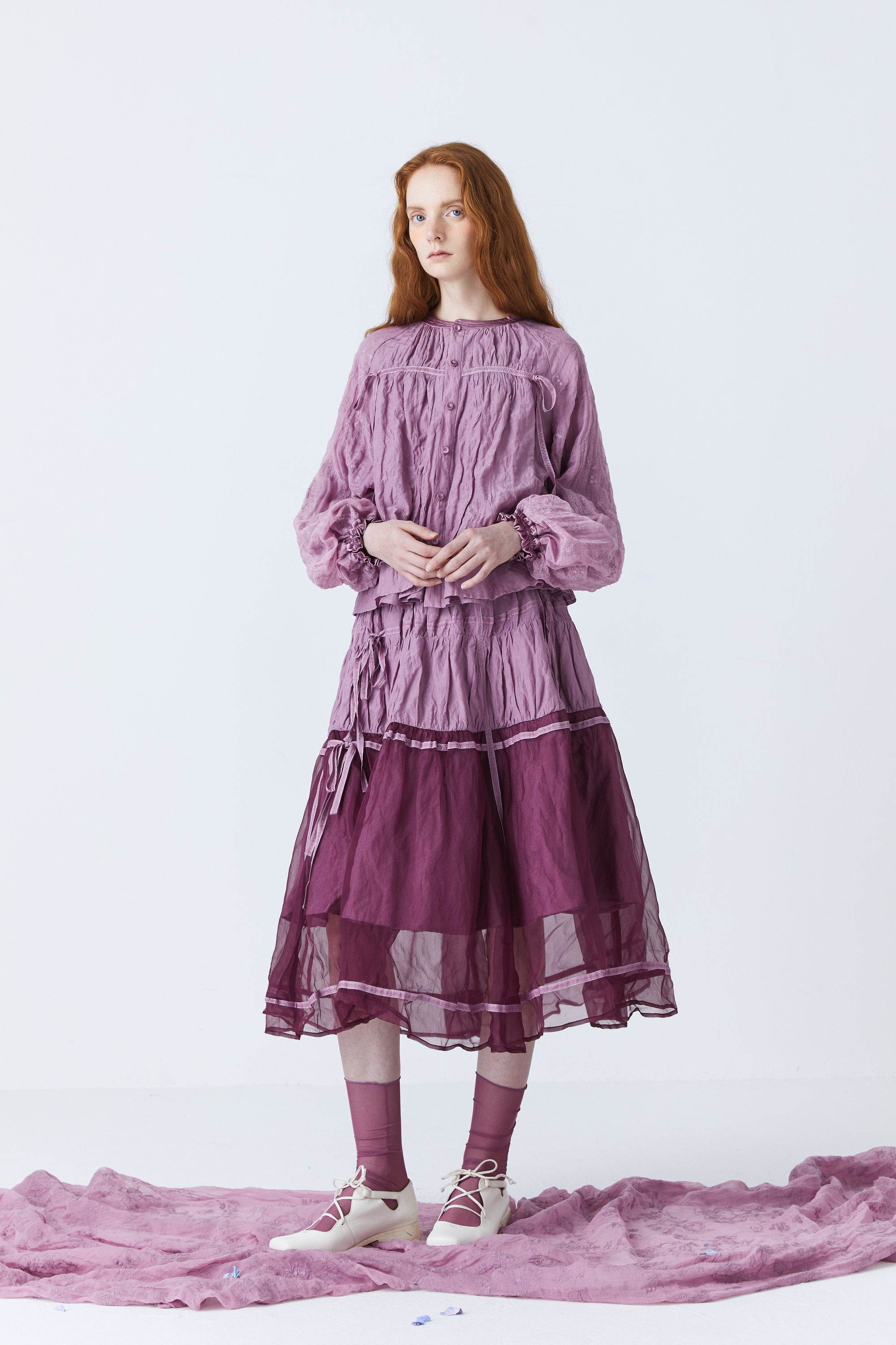 Hardin herbal dye skirt in purple