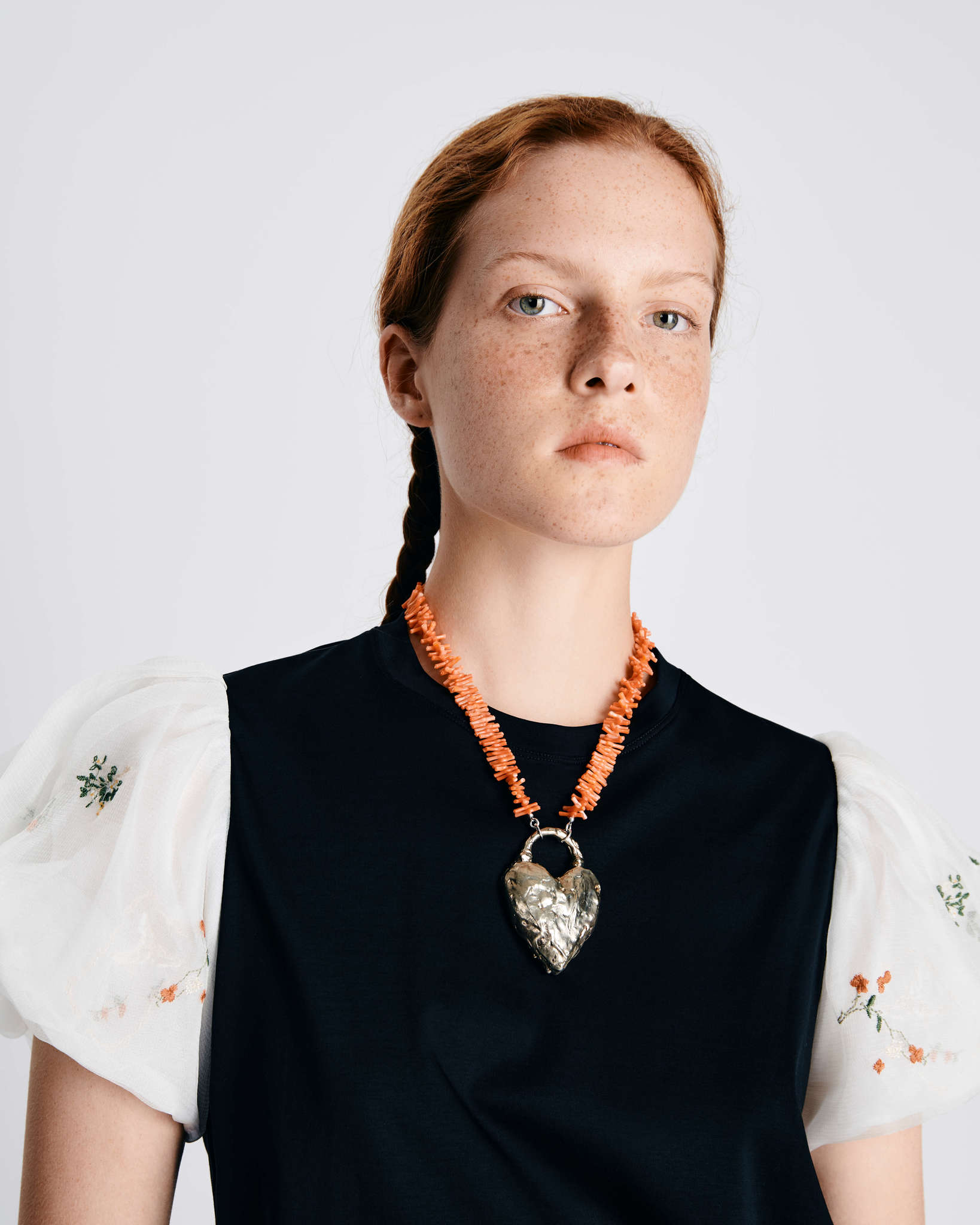 The coral heart necklace