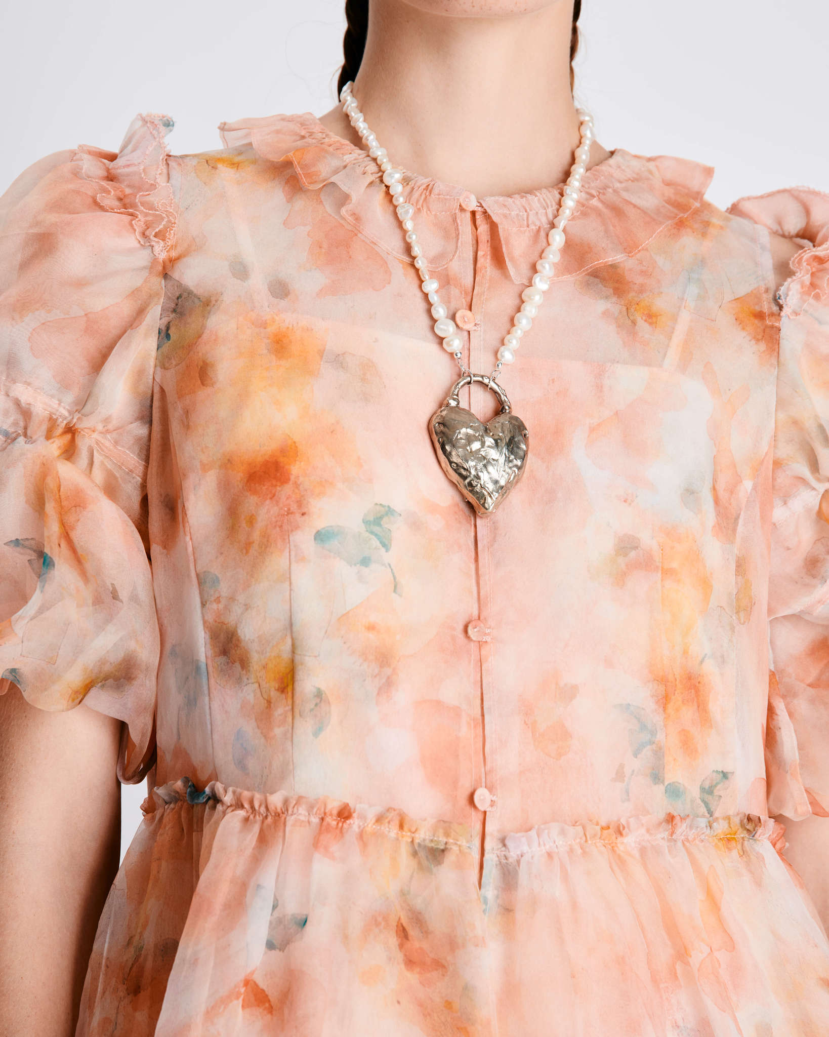 Heart and Pearl necklace