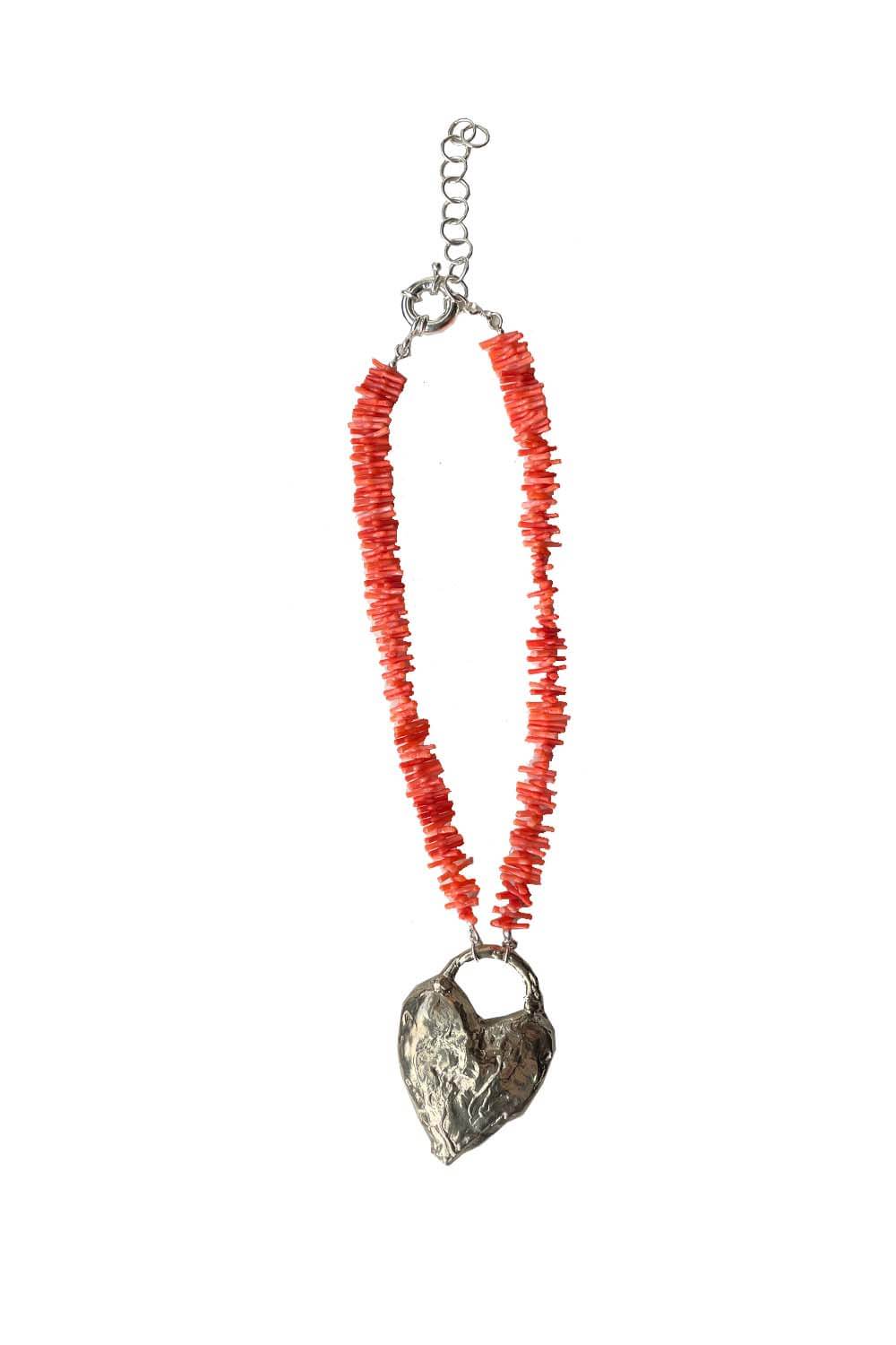The coral heart necklace